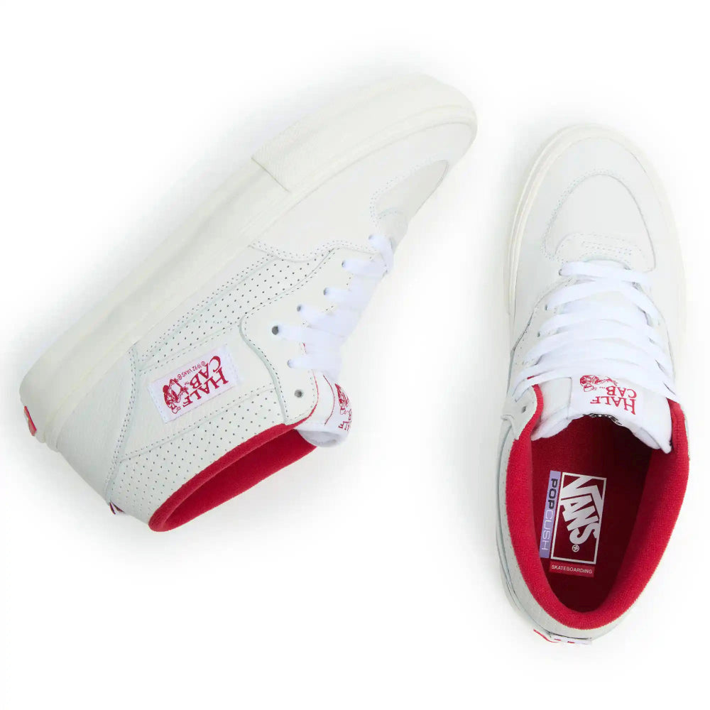 Vans Half Cab Skate Vintage Sport White / Red - Shoes Pop Cush Insolde