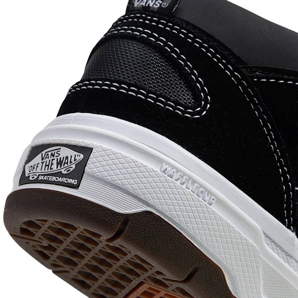 Vans Half Cab Skate Wafflecup Shoes Black / White Wafflecup Close UP
