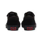 Vans Junior And Kids Old Skool Velcro Shoes Black / Black Back View