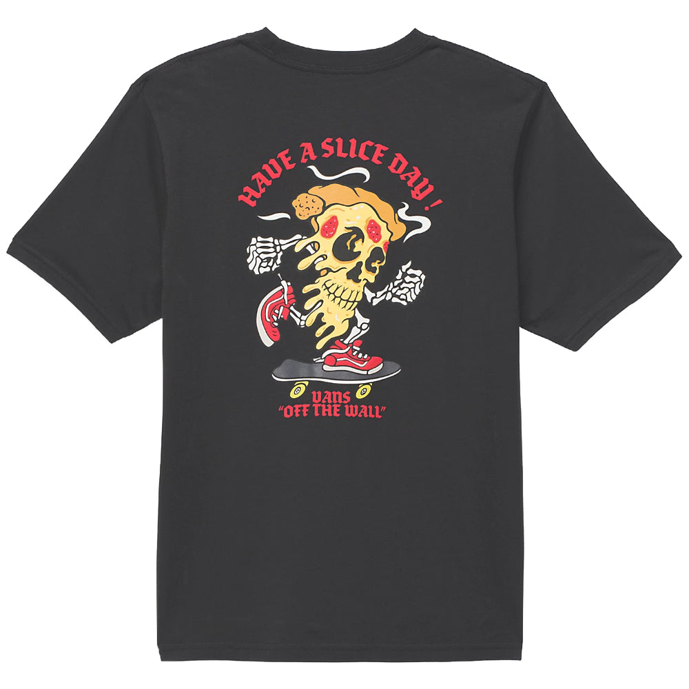 Vans Kids Pizza Skull Black T-Shirt Back Design