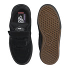 Vans Kids Skate Kyle Walker WaffleCup Velcro Shoes Blackout Top Bottom View With PopCush Insole and WaffleCup Outsole