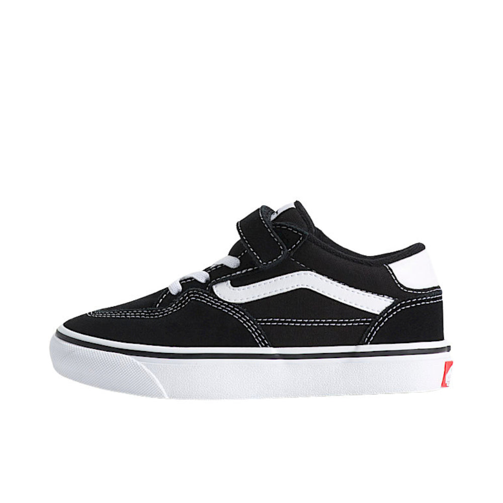 Vans Kids Skate Rowan Shoes Black / White Side View