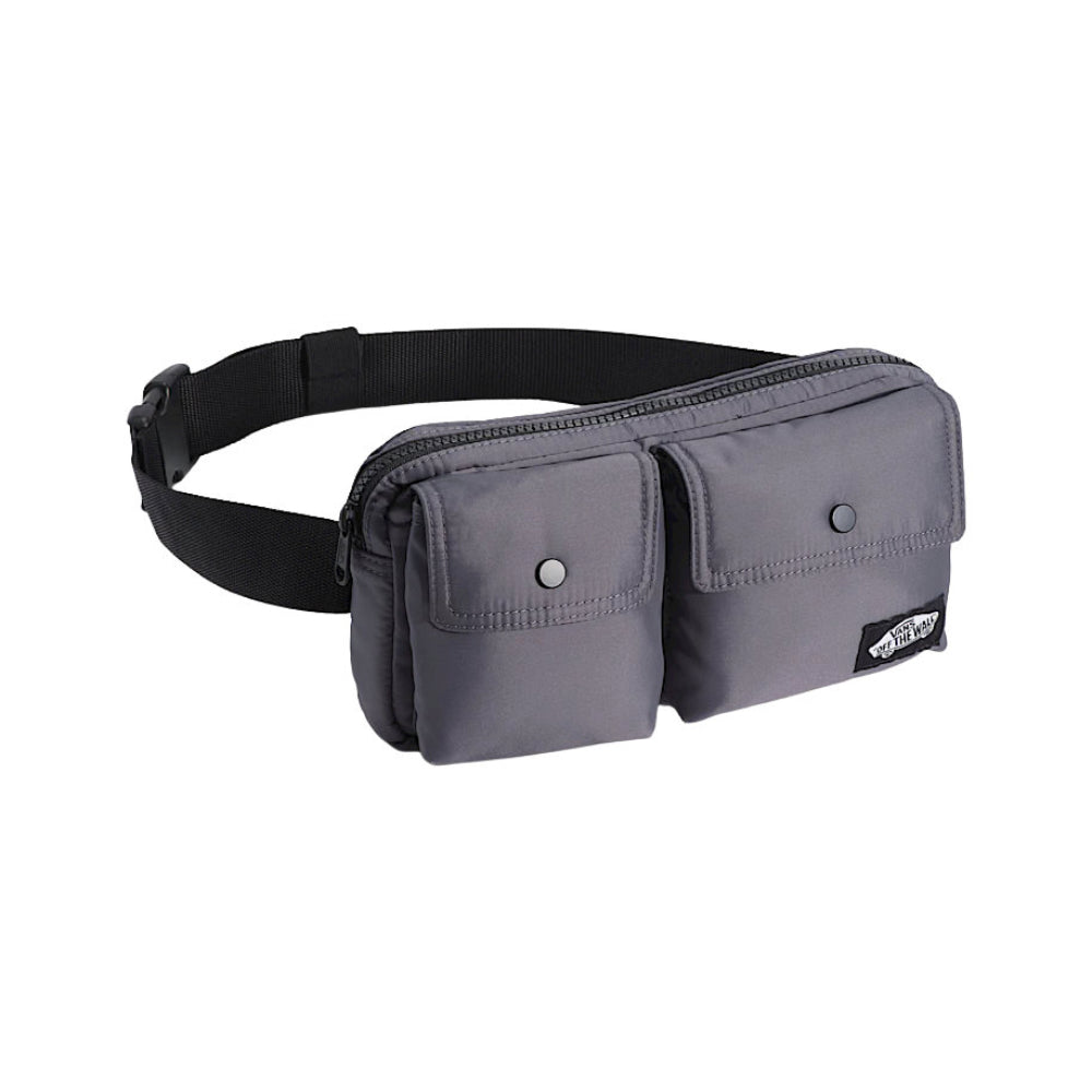 Vans Lawler Pack Bag Asphalt Angle View With 2 Pockets