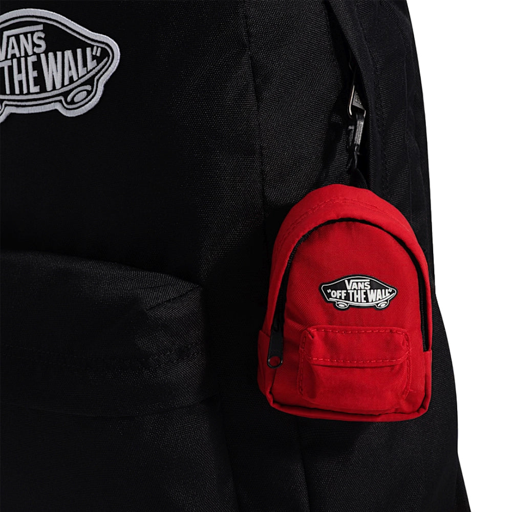 Vans MICRO Old Skool Backpack Racing Red Clipped On A Bag