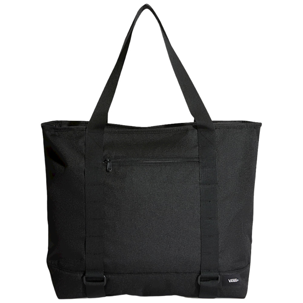Vans Pergs 2.0 Commuter Tote Bag Black Front View With Pocket