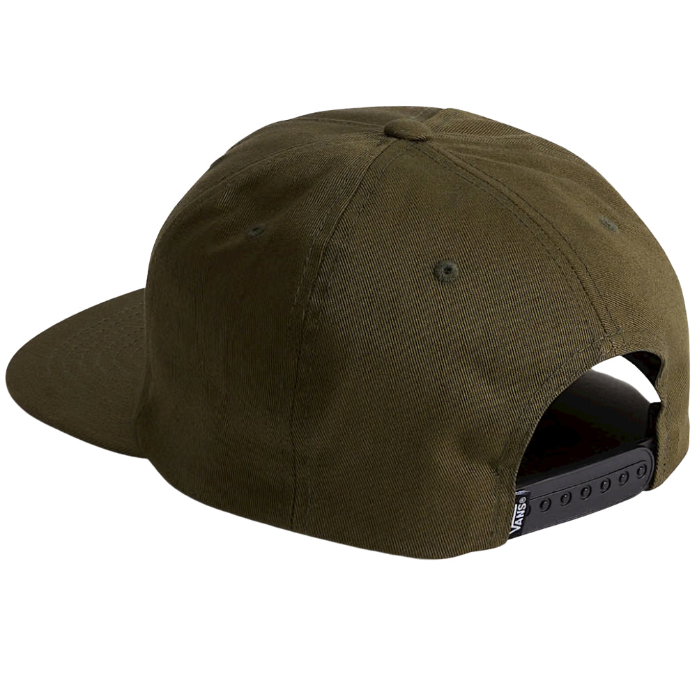 Vans Show Off Unstructured Snapback Hat Mossy Olive Back