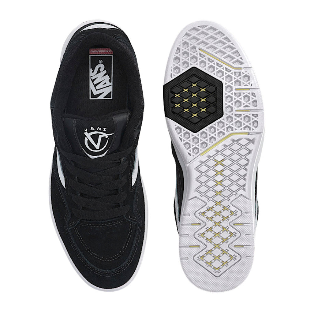 Vans Skate Rowan Z3 Black / White Top View And Outsole 