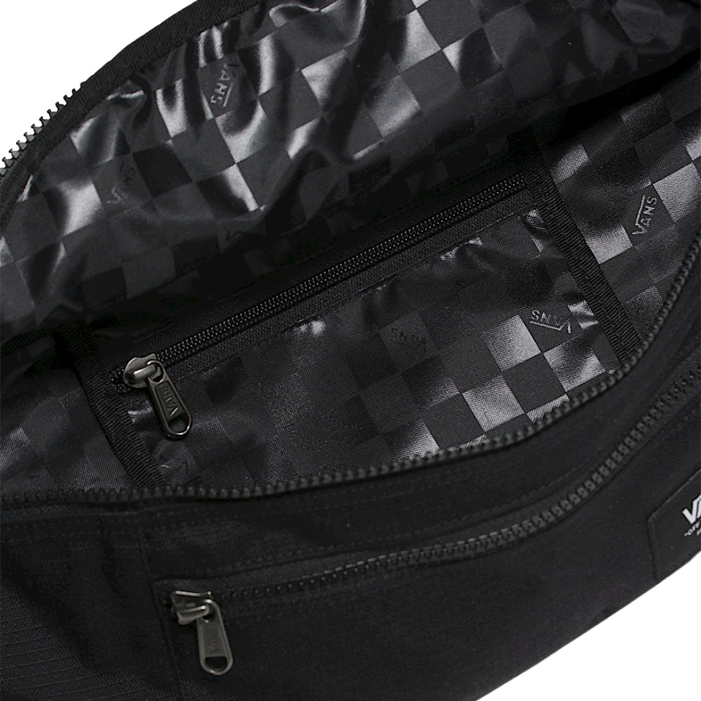 Vans Ward Cross Body Pack Bag Black / Black Opened