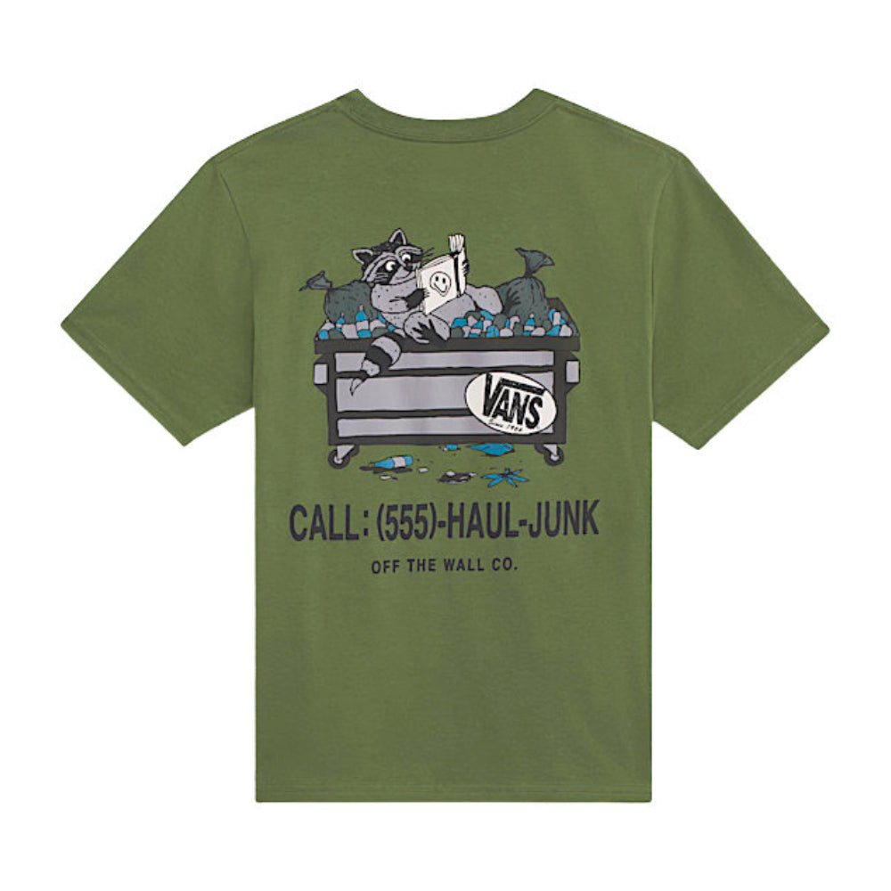 Vans Youth Dumpster Racoon T-Shirt Green Balsam Back