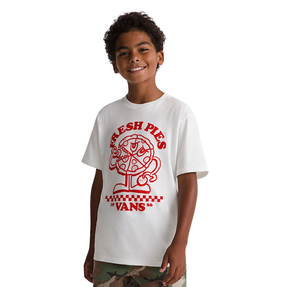 Vans Youth Fresh Pies T-Shirt Marshmallow Model Front VIew