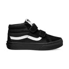 Vans Youth Sk8-Mid Reissue Velcro Canvas / Suede Black / Black - Shoes Side