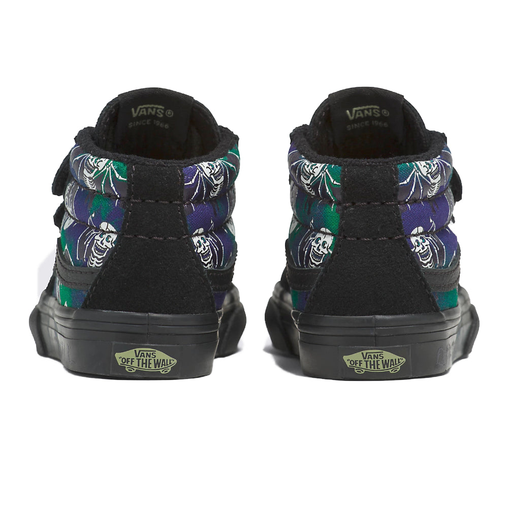 Vans Youth Sk8-Mid Reissue Velcro Midnight Glow - Shoes Pair Back View
