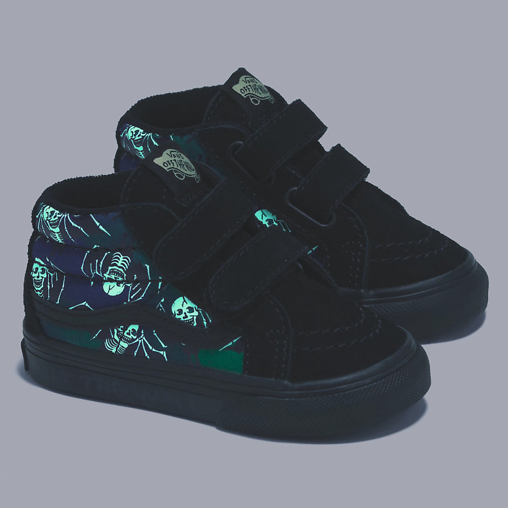 Vans Youth Sk8-Mid Reissue Velcro Midnight Glow - Shoes Glow In The Dark