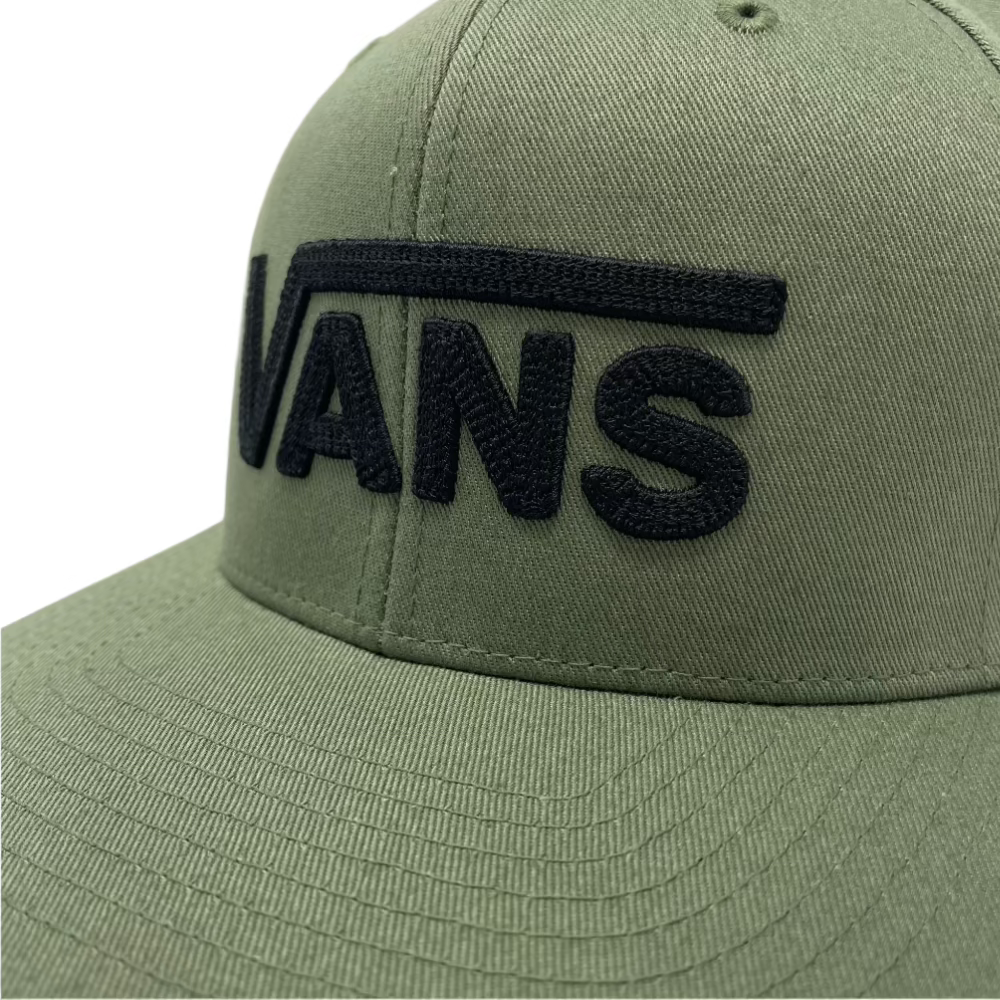 Vans Drop V ll Snapback Loden Green Close Up