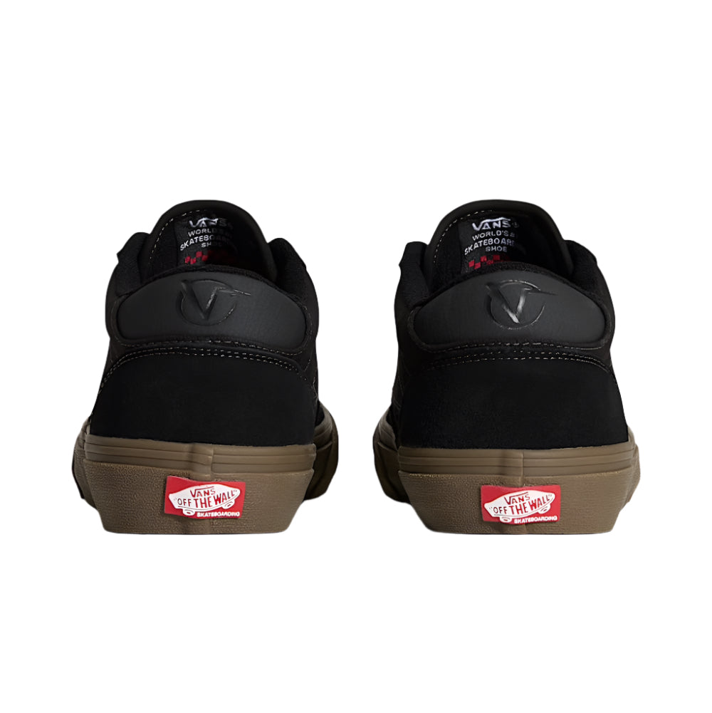 Vans Skate Rowan Black Dark Gum Shoes Back