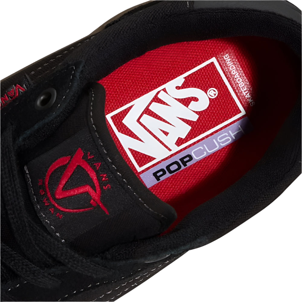 Vans Skate Rowan Black Dark Gum Shoes Pop Cush Insole