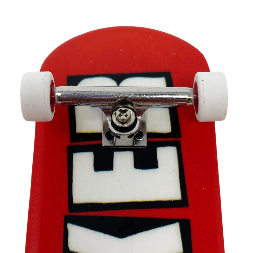 Victory Fingerboards Baker 34mm Pro Complete Close Up With Inverted Kingpin Trucks