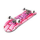 Victory Fingerboards Bubble Gum 34mm Pro Complete Angle Bottom View With Black Core Wheels