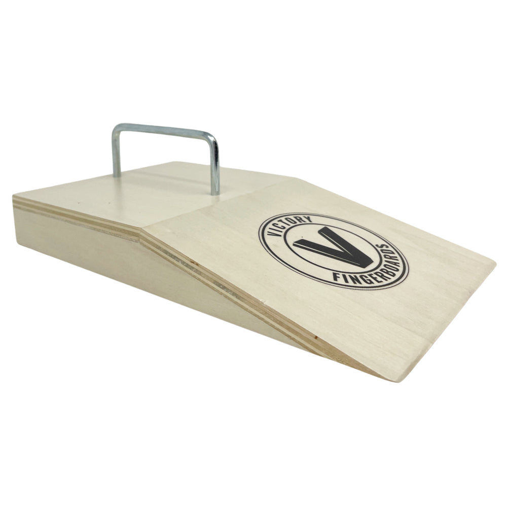 Victory Fingerboards Wooden Bank To Rail Angle View