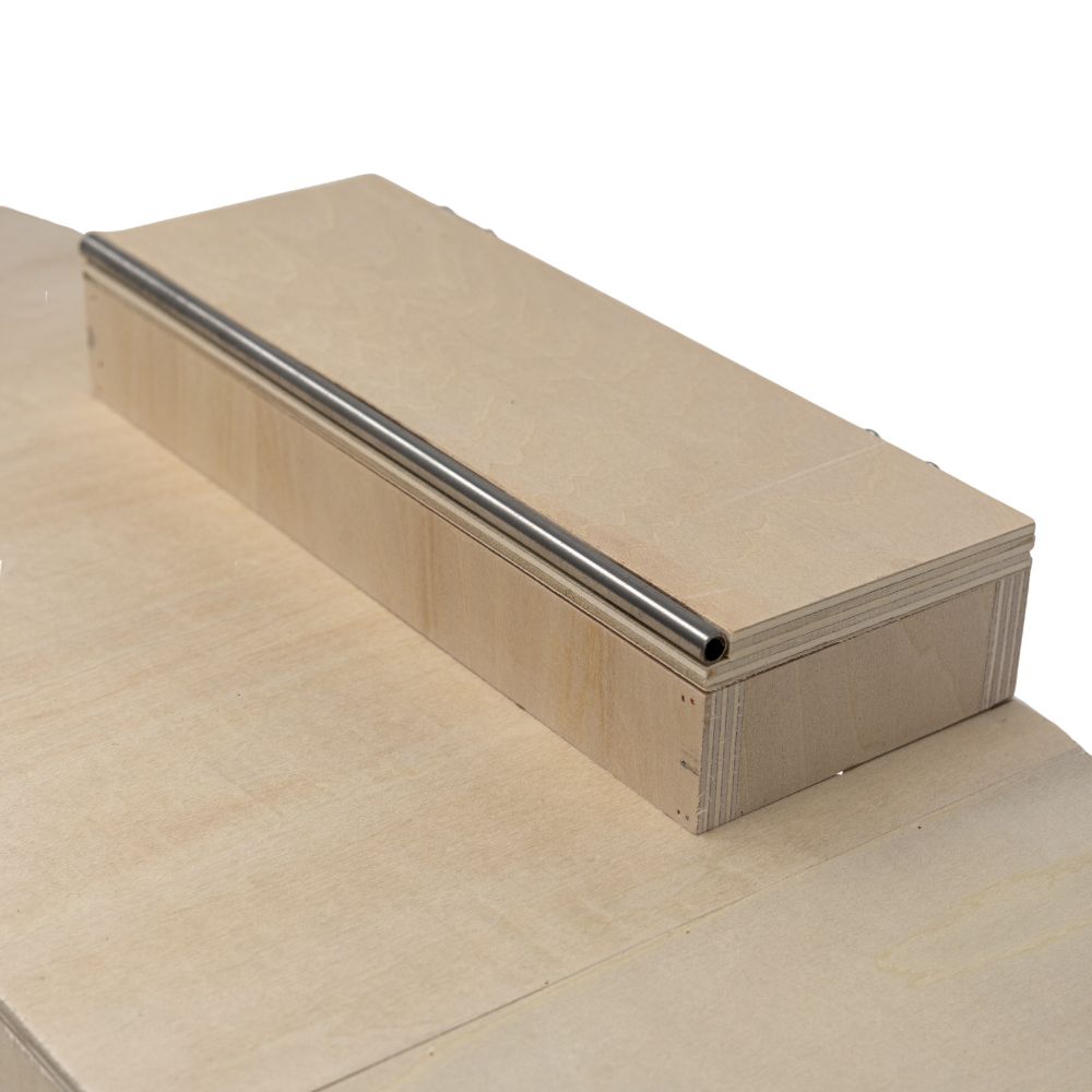 Victory Fingerboards Bank-To-Bank Wooden Obstacle Box With Metal Copping