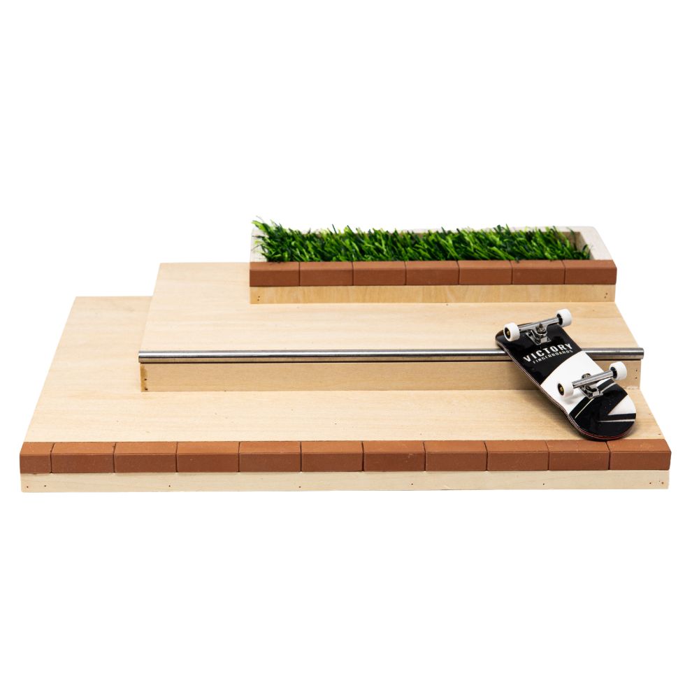 Victory Fingerboards Triple Ledge Wooden Obstacle With Fingerboard