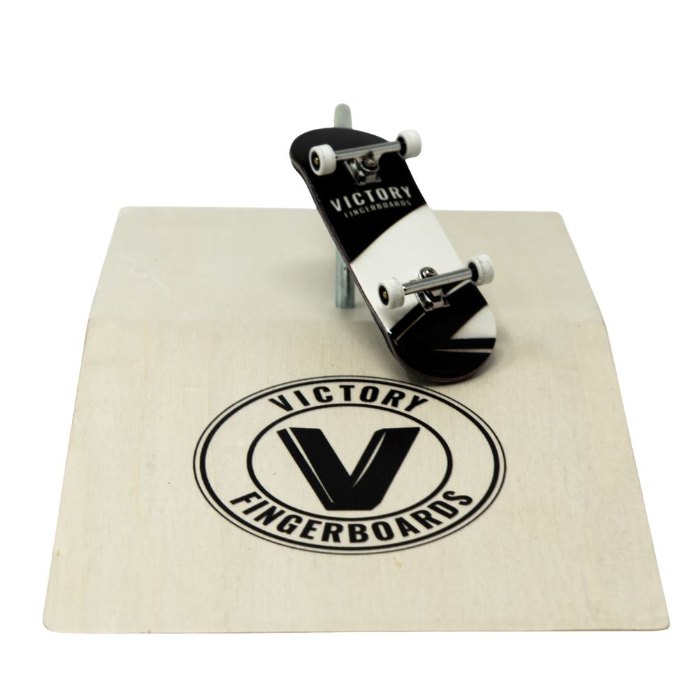 Victory Fingerboards Wooden Bank To Rail with fingerboard