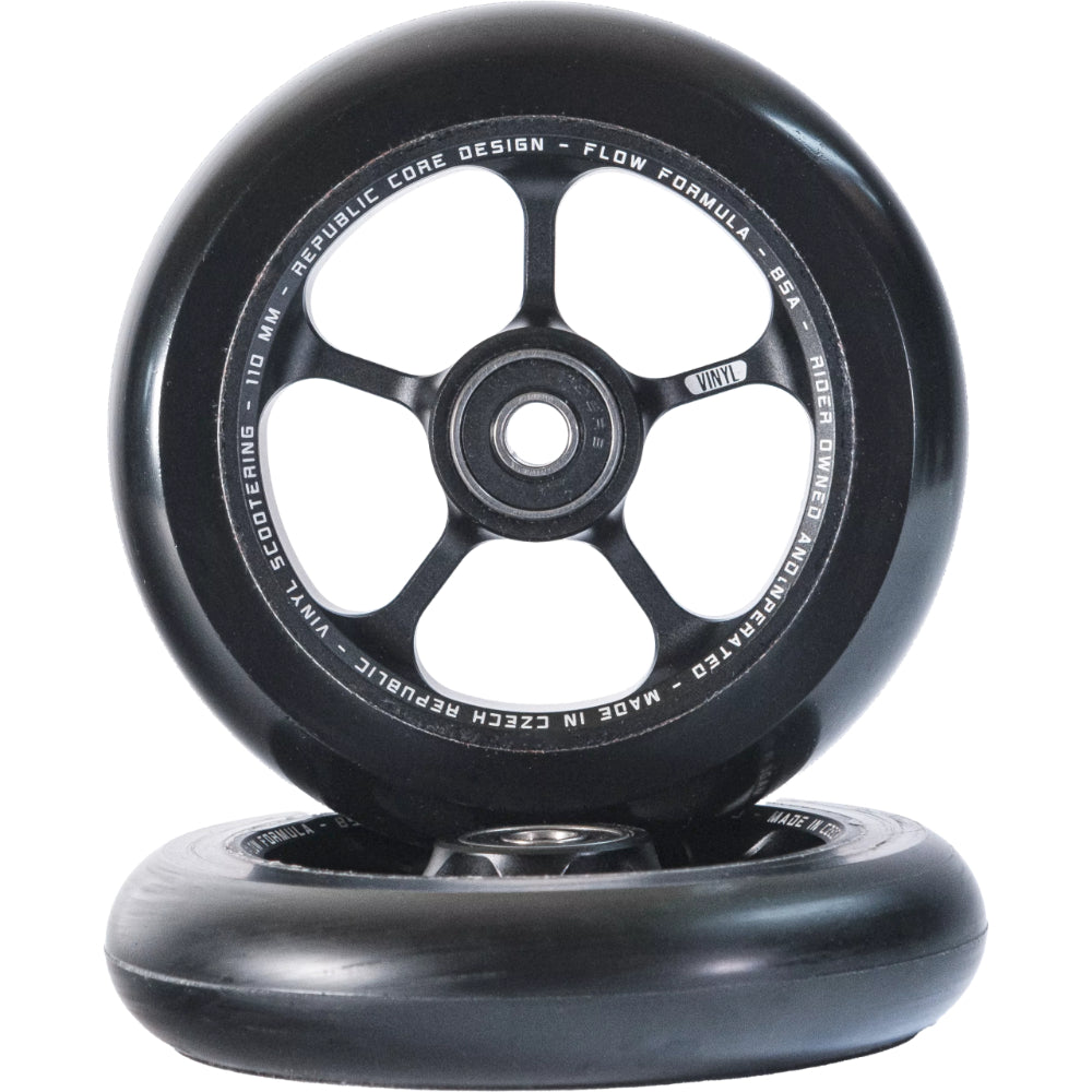 Vinyl Republic 110x24mm Scooter Wheels Black / Black