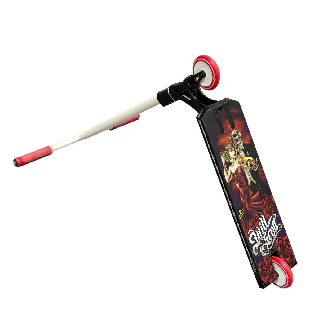 White Devil 6.5in Custom Scooter Bottom Deck Design By Will Scott