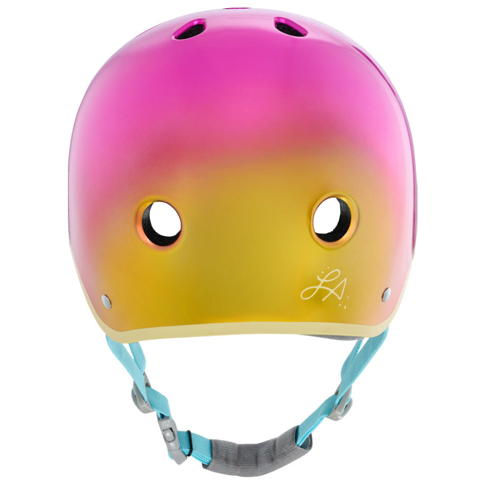 Yepa T-Shell Pro Lizzie Armanto Certified Helmet Metallic Lake Sunset Back View With Signature