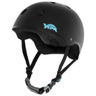 Yepa T-Shell Pro Tony Hawk Certified Helmet Matte Black Teal Left Front ViewWith Logo