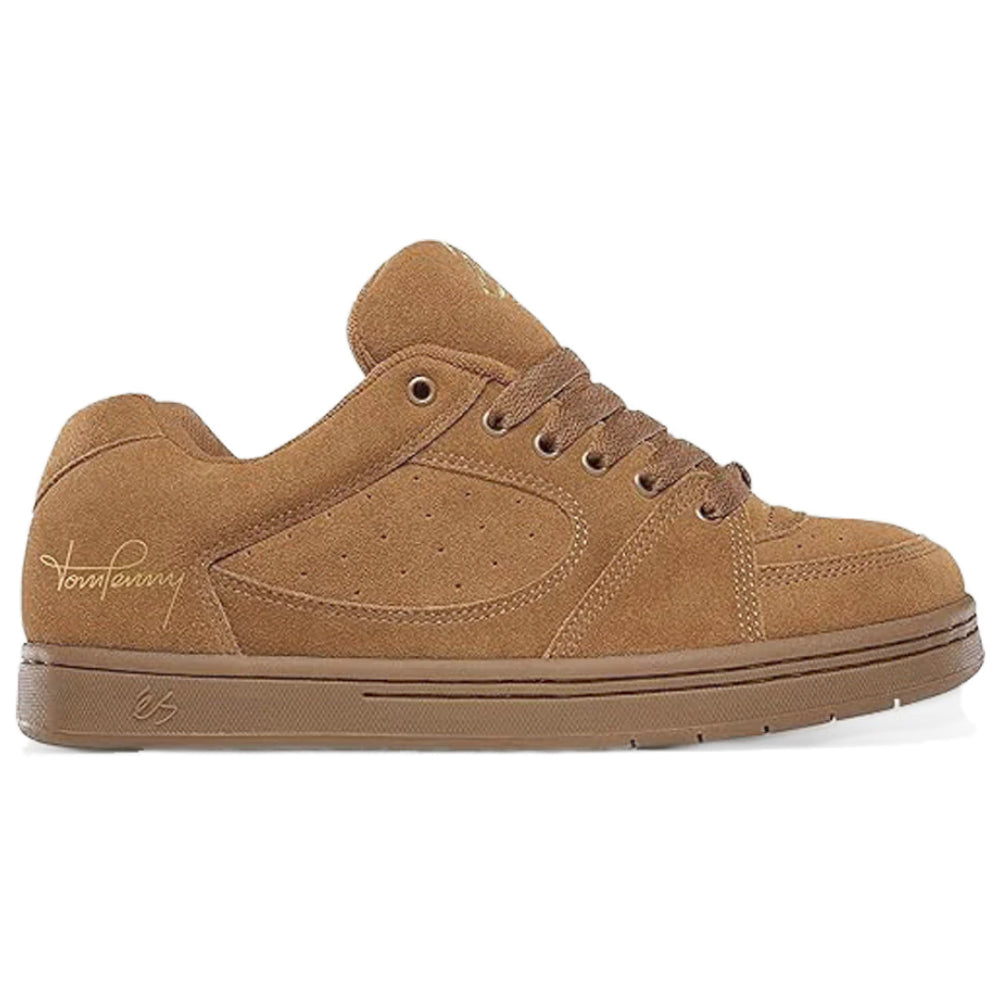 éS Accel X Penny OG Brown Gum Shoes Side View