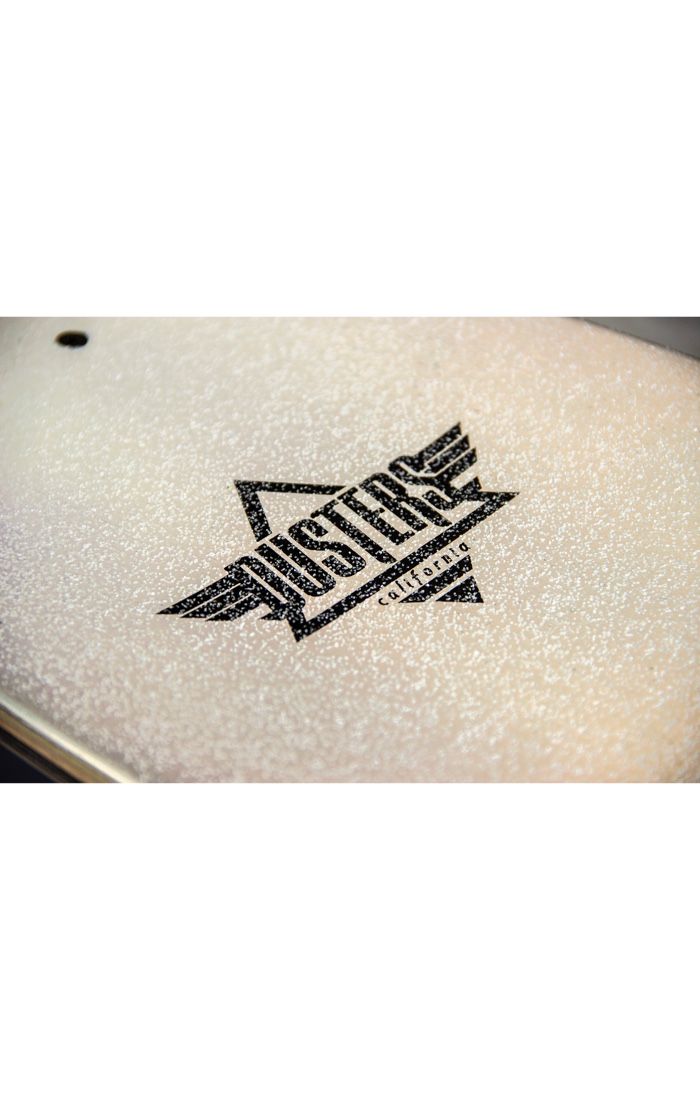 Dusters Moto Cosmic Holographic 37" - Longboard Complete Logo Close Up 