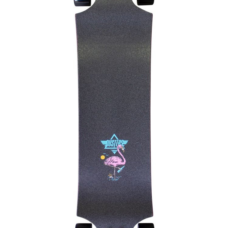 Dusters Chill Black 38" - Longboard Complete Griptape Design Flamingo