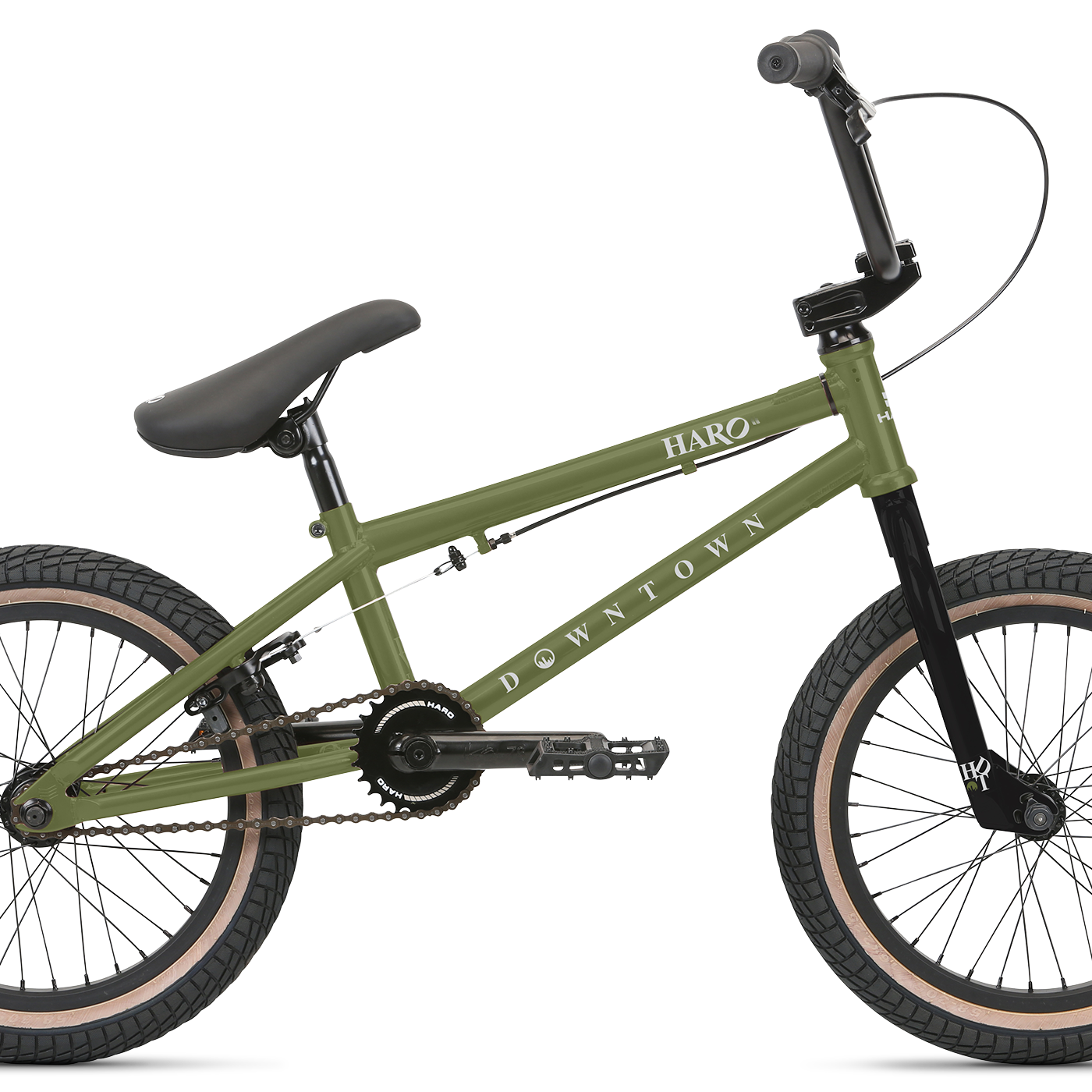 Haro Downtown 16in Matte Army Green 2021 - BMX Complete Full
