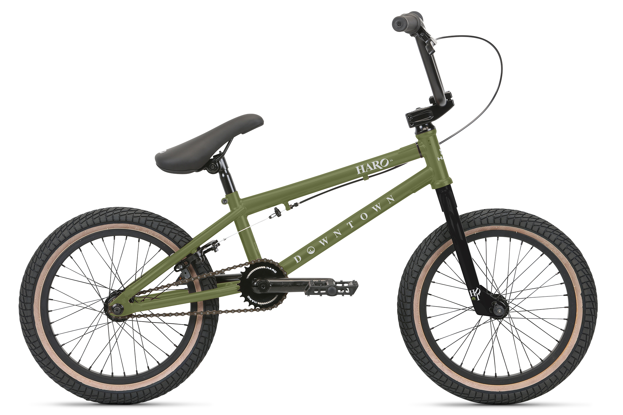 Haro Downtown 16in Matte Army Green 2021 - BMX Complete Full