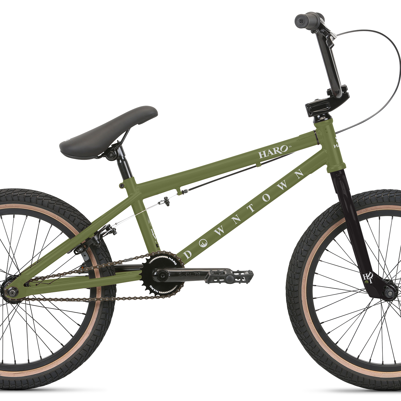 Haro Downtown 18in Matte Army Green 2021 - BMX Complete Full