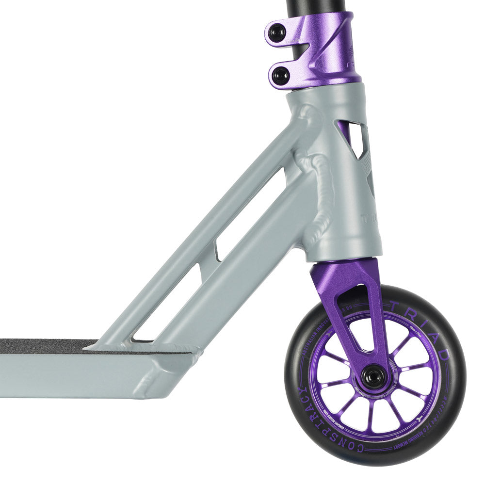 Triad C120 Condemned Matte Grey / Purple Park Freestyle Scooter Front Wheel