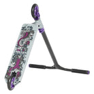Triad C120 Condemned Matte Grey / Purple Park Freestyle Scooter Flipped Design