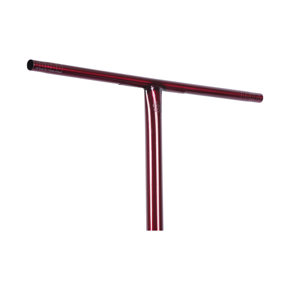 Triad Felon OS Butted Chromoly Freestyle Street Scooter Bars Trans Red Angle