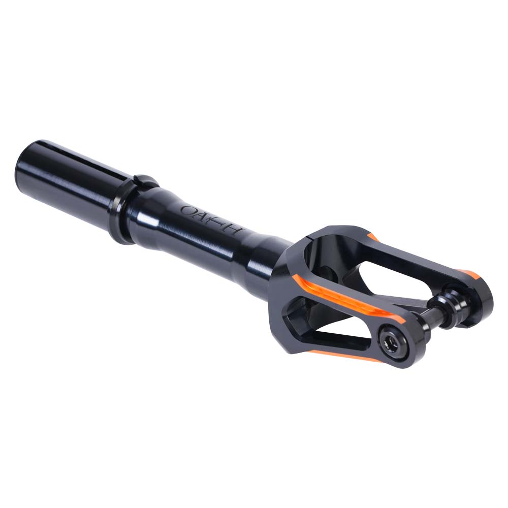 Oath Spinal IHC Freestyle Scooter Fork Black Orange Angle