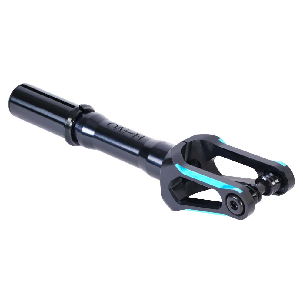 Oath Spinal IHC Freestyle Scooter Fork Black Blue Angle