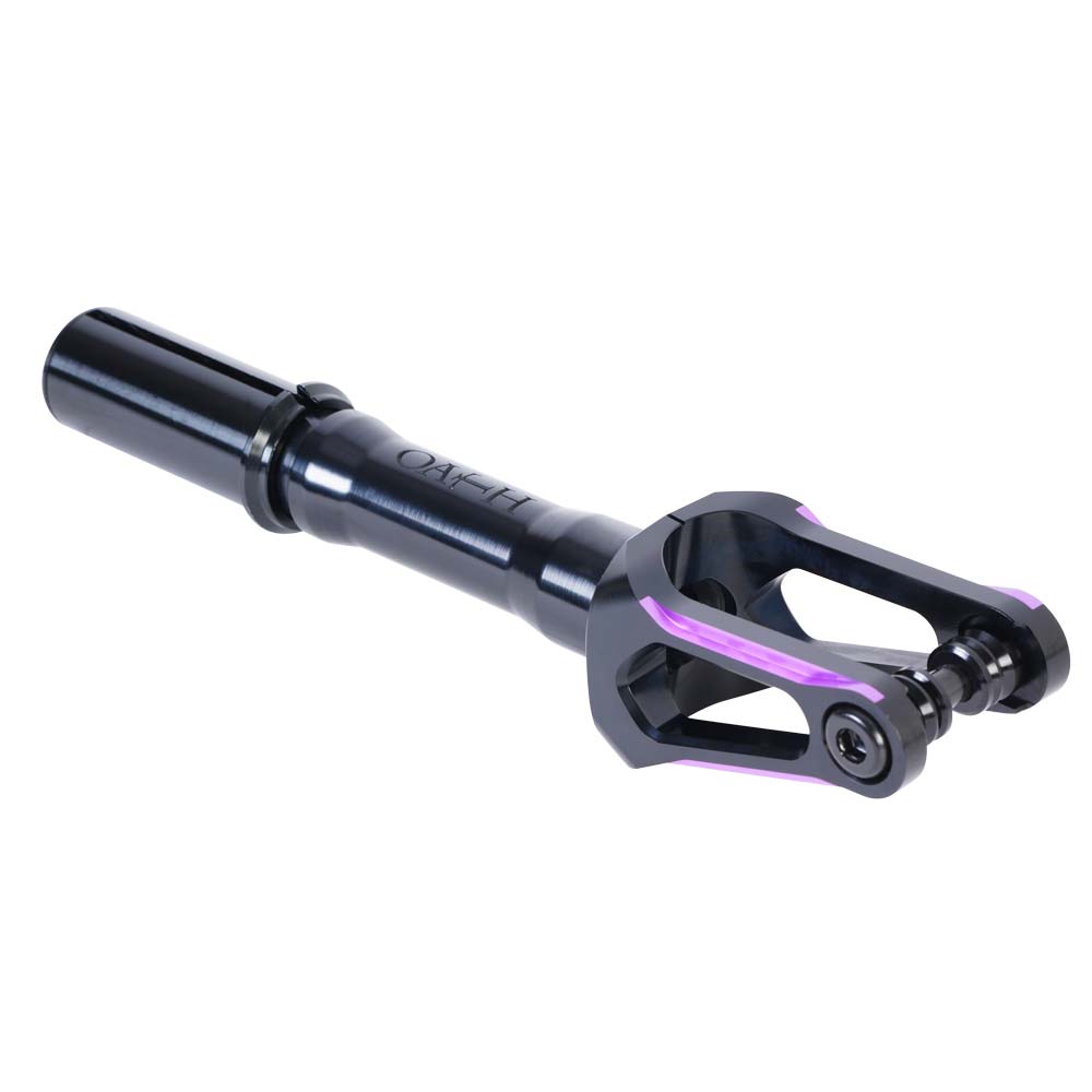 Oath Spinal IHC Freestyle Scooter Fork Black Purple Angle