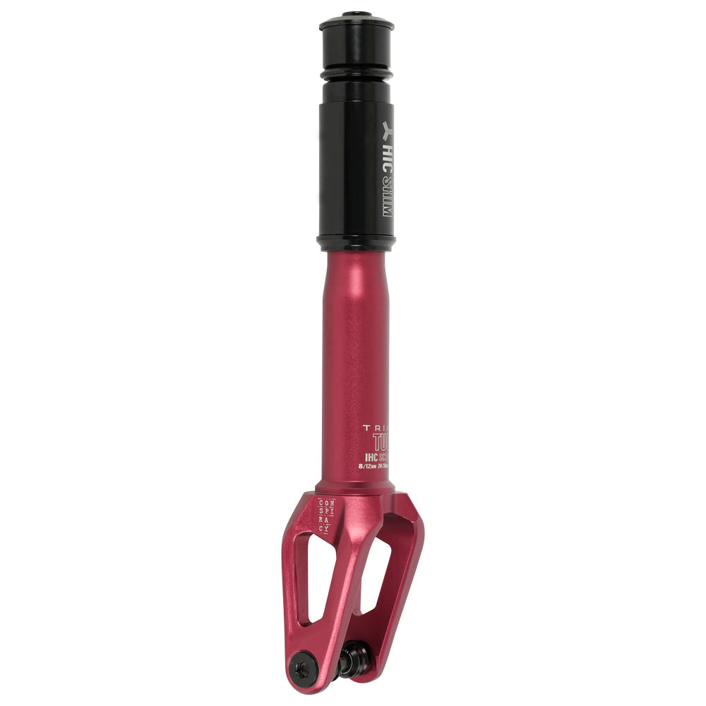 Triad Conspiracy TUC (Triad Universal Compression) Freestyle Scooter Fork Red Angle
