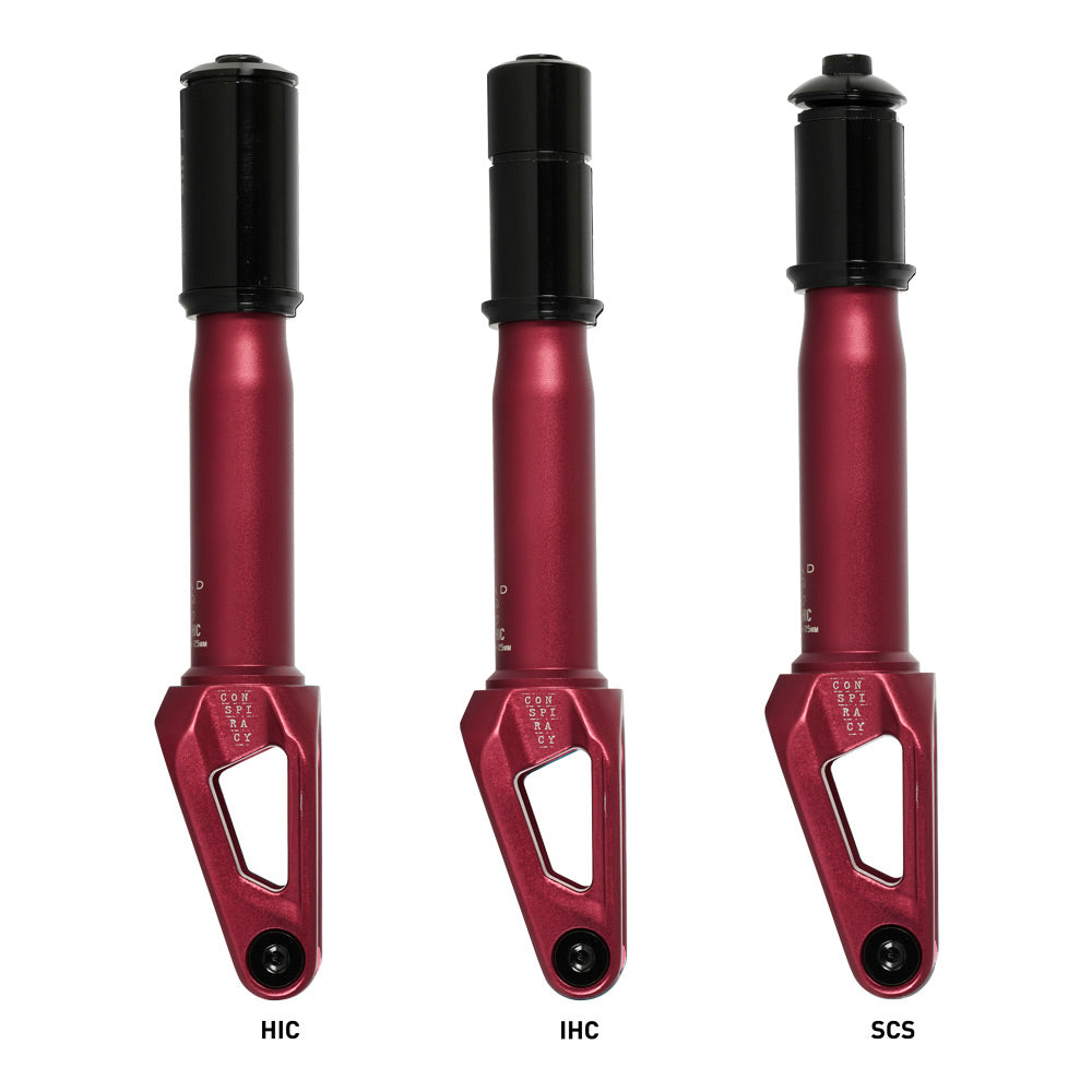 Triad Conspiracy TUC (Triad Universal Compression) Freestyle Scooter Fork Red 3 Compressions