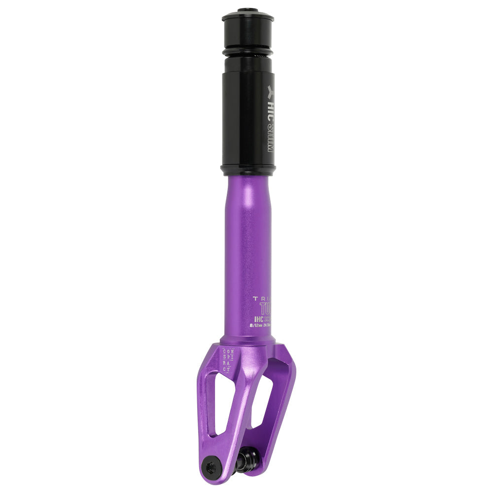 Triad Conspiracy TUC (Triad Universal Compression) Freestyle Scooter Fork Purple Angle