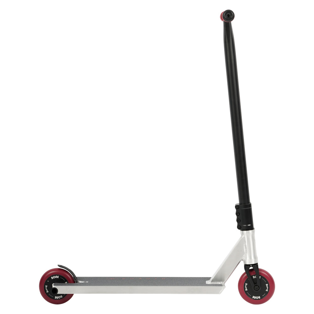 UrbanArtt Bone Raw / Black / Red Street Freestyle Scooter Side View Right With 30mm Wheels