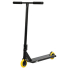 UrbanArtt Bone 5.5in x 22in Black / Yellow Street Freestyle Scooter Left Angle View