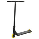 UrbanArtt Bone 6in x 23in Black / Yellow Street Freestyle Scooter Left Side