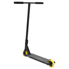 UrbanArtt Bone 6in x 23in Black / Yellow Street Freestyle Scooter Left Angle View