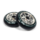 North Scooters Contact 115x30mm Black PU (PAIR) - Scooter Wheels Silver